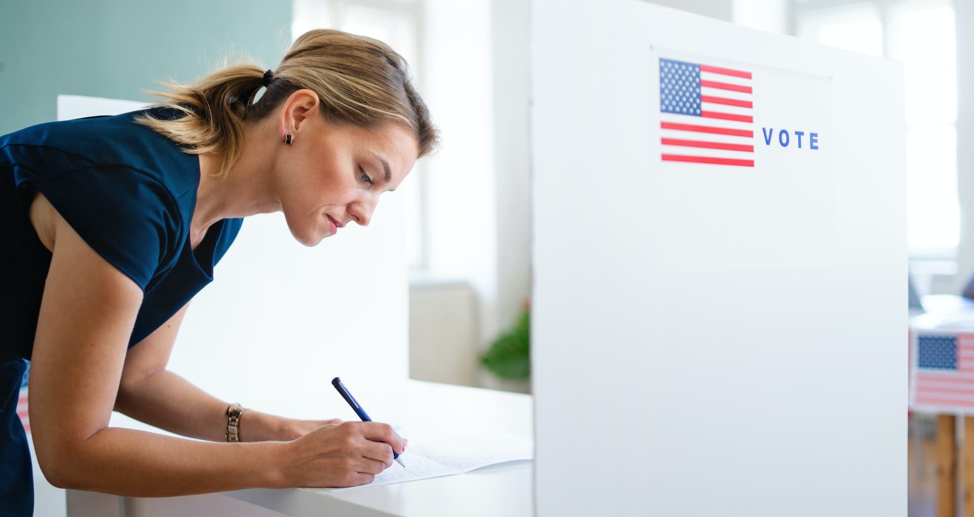 voter at polls