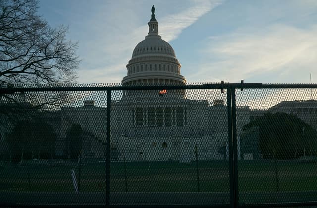 Fence in front of Congress.